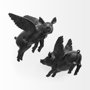 44202 - Hogbadi Set of 2 Black Flying Pigs