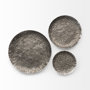44251 - Lanx Set of 3 Decorative Black/Grey Metal Plates