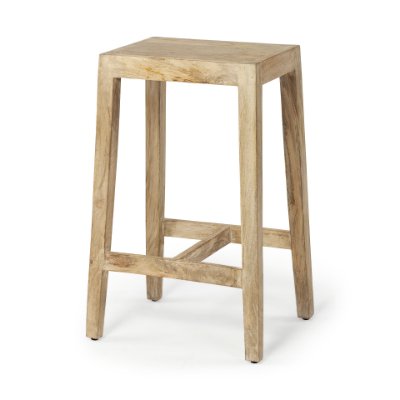 50352 - Colony 25" Seat Height Brown Wood Seat & Frame Stool