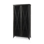 50361 - Poppy II 73.8" H Black Metal With Glass Door Display Cabinet 