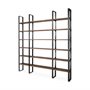 50367-AB - Taunton II 80L x 10.5W x 90H Dark Brown Wood And Black Iron Six Shelving Unit