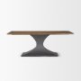 50449-AB - Maxton II 79x39 Rectangular Brown Solid Wood Top Dark Gunmetal Base Dining Table