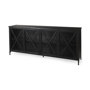 50524 - Poppy I 79x16 Black Metal With  Glass Door Sideboard