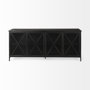 50524 - Poppy I 79x16 Black Metal With  Glass Door Sideboard