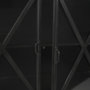 50524 - Poppy I 79x16 Black Metal With  Glass Door Sideboard