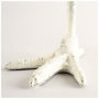 53329 - Daffy II Tall White Cast Iron Chicken Foot Table Candle Holder 