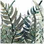 53336 - Palen II Large Green/Gold Metal Fern Leaf Table Candle Holder 
