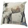 56032 - Clover 18x18 Gray Watercolor Lambs Decorative Pillow Cover 