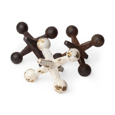 57164 - Jax Set of 3 8L x 7W Cast Iron Metal Jacks