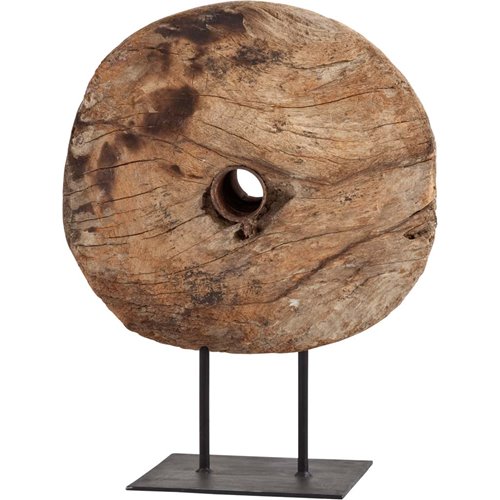 57541 - Incana 20L x 4W Natural Brown Reclaimed Wood Wheel Object