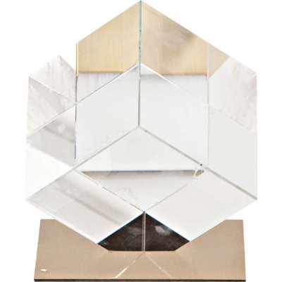 57633 - Lareina II Large 5L x 5W Clear Glass Cube 