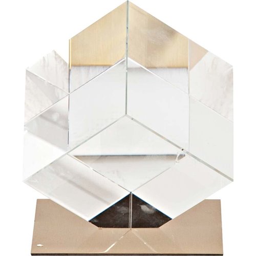 57633 - Lareina II Large 5L x 5W Clear Glass Cube 
