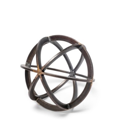 57673 - Galenna I (Small) 8L x 8W Black Metal Circular Decorative Orb