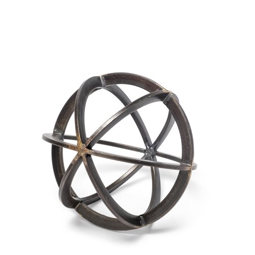 57673 - Galenna I (Small) 8L x 8W Black Metal Circular Decorative Orb