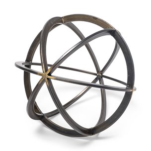 Galenna III (Large) 10L x 10W Black Metal Circular Decorative Orb