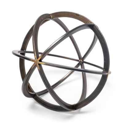57675 - Galenna III (Large) 10L x 10W Black Metal Circular Decorative Orb