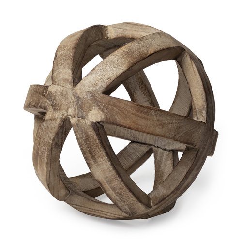 57767 - Tibik 8L x 8W Natural Wooden Orb