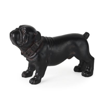 57799 - Hugo 5L x 13W Black Resin Bulldog