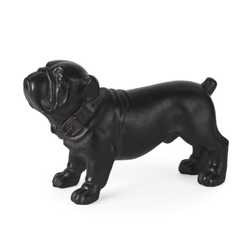 57799 - Hugo 5L x 13W Black Resin Bulldog