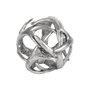 57802 - Ramus III (Small) 5L x 5W Silver Antler Shaped Decorative Orb Ball