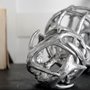 57802 - Ramus III (Small) 5L x 5W Silver Antler Shaped Decorative Orb Ball