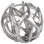 57803 - Ramus IV (Large) 7L x 7W Silver Antler Shaped Decorative Orb Ball