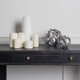 57803 - Ramus IV (Large) 7L x 7W Silver Antler Shaped Decorative Orb Ball