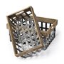 57851 - Chartrand Set of 2 Wood And Metal Open Crate Style Baskets