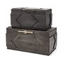 57853 - Cassia Set of 2 Brown Wooden Boxes