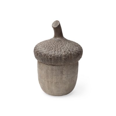 57896 - Mandor I (Small) 6L x 6W Brown Resin Acorn Box 