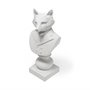 57900 - Murray 13H White Painted Resin Fox in a Suit Bust