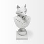 57900 - Murray 13H White Painted Resin Fox in a Suit Bust