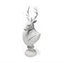 57901 - Mozart 22.5H White Painted Resin Deer In A Suit Bust