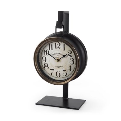 63025 - Taxz Metallic Brown Metal Hanging Table Clock