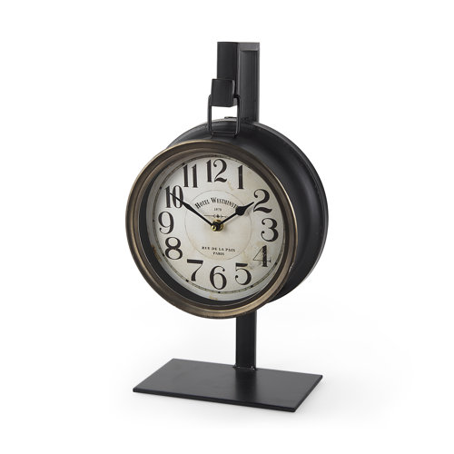 63025 - Taxz Metallic Brown Metal Hanging Table Clock