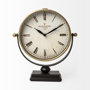 63102 - Houston Gold Metal Half Moon Base Table Clock