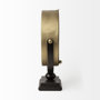 63102 - Houston Gold Metal Half Moon Base Table Clock