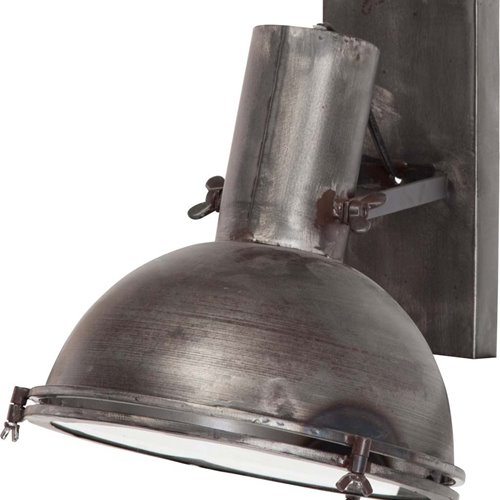 65123 - Taza 10.3x12 Gray Metal Dome Shade Wall Sconce
