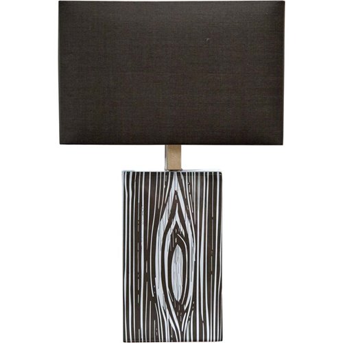 65241 - Maravilla III 11x17 Black/White Pattered Base Black Fabric Shade Wall Sconce 