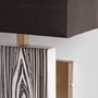 65241 - Maravilla III 11x17 Black/White Pattered Base Black Fabric Shade Wall Sconce 