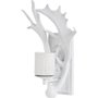 65252 - Rockland 8x19.5 White Resin Antlers Wall Sconce 