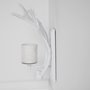 65252 - Rockland 8x19.5 White Resin Antlers Wall Sconce 