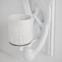 65252 - Rockland 8x19.5 White Resin Antlers Wall Sconce 