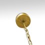 65273 - Ava White (34"D) Gold Metal and White Wood Beaded Six Bulb Chandelier 