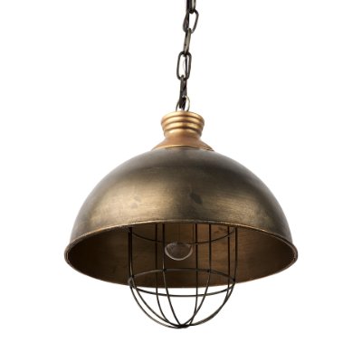 65274 - Dawson I 13x13.5 Silver Toned Metal Dome Pendant Light 