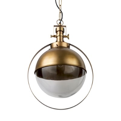 65281 - Leighton I 15x20 Gold Toned Metal Spherical Pendant Light 
