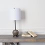 65354 - Brant I 25" Brown Resin Base White Shade Table Lamp 
