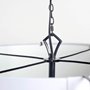 65361 - Brasseur I (26"x15") Charcoal Black Metal Fish Scale Three Bulb Chandelier 