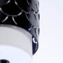 65388 - Brasseur III 10.5x22 Black Toned Metal Fish Scale Wall Sconce 
