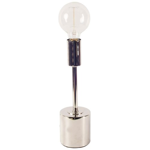 65418 - Mooney (17.5"H) Metallic-Silver Metal Shade-less Table Lamp